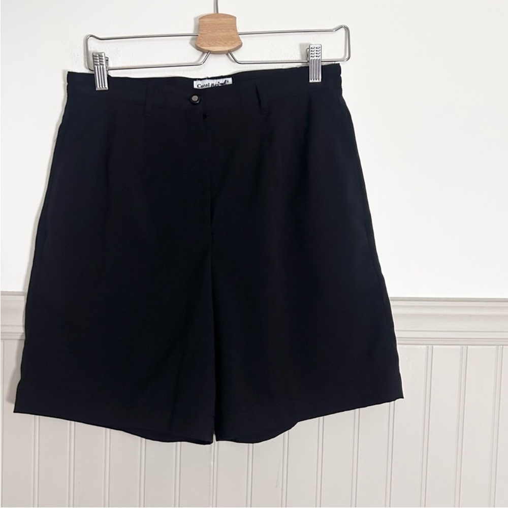 Coral Bay Womens 8 Black High Waist Golf Shorts Stretch